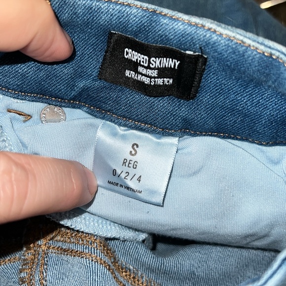 NWT Cropped Skinny High Rise Ultra Hyper Stretch Flexx Express jeans Sm (0,2,4) - Picture 5 of 9